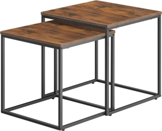 Best for Home Beistelltisch Best For Home, Quadratisches Couchtisch Set – Stilvoll & Platzsparend