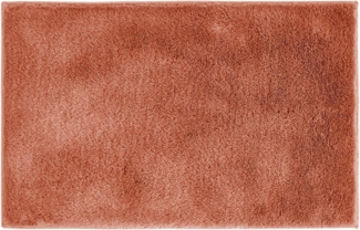 andiamo Badematte rutschfest Florida - Badezimmerteppich weich und flauschig - Badteppich rutschfest waschbar Duschvorleger Badvorleger für Badezimmer 40x60 cm rostrot