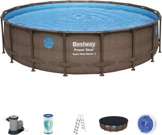 Bestway Power Steel Swimming Pool , Braun, 549x122 cm