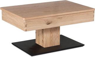 Couchtisch Celesta 90x60x43 höhenverstellbar;diagonal verschiebbar Wildeiche Bianco 16229