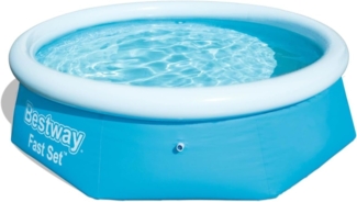 Bestway Fast Set Aufblasbarer Swimmingpool Rund 244x66 cm
