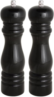 Ib Laursen - 2er Set Gewürzmühlen Salzmühle und Pfeffermühle 1740 Vintage Retro schwarz - 24