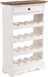 DESIGN DELIGHTS Weinregal WEINREGAL CORTEZ, 85x55cm(HxB) Flaschenregal aus Holz mit Schublade