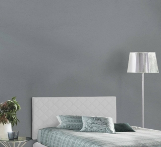 Talamo Italia - Cleo Queen-Size-Bett, wandmontiertes Kopfteil aus Öko-Leder, 100 % Made in Italy, geeignet für ein Queen-Size-Bett, 130x60 cm, Weiß