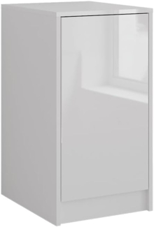 Kommode Sherry Weiß/Weiß Hochglanz 40.2x76 cm mit Behälterdeckel Vicco