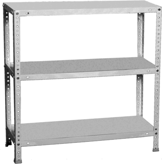 Simon Rack Metallregale, 900 x 900 x 300 mm, 3 Metallböden, 100 kg Biegepunkt, Lagerregale, Grau - Comfort