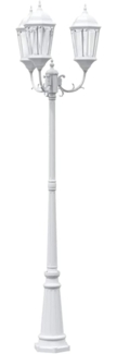 vidaXL Gartenlicht Weiß 235 cm Aluminium 42000334