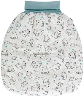 Sterntaler Baby Unisex Strampelnest Baby Strampelnest wattiert Eisbär Elia - Stramplenest, Puckschlafsack, Baby-Schlafsack - braun