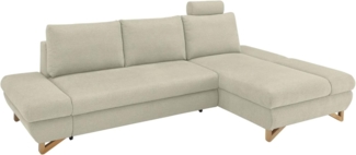 Ecksofa Skalm in beige mit Bettfunktion 284 cm