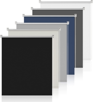 Verdunkelungsrollo Ohne Bohren - Klemmrollo für Fenster Schwarz B105 x H170cm-Stoffbreite 100cm Thermorollo Sichtschutz Sonnenschutz Fenster Rollo Innen