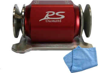 Duke-Handel Messerschärfer Rollenschärfer, Rollenschleifer inkl. Mikrofasertuch, mit Ballig/Konvex X-Schliff trocken oder schnellem Wasserschliff