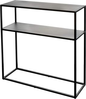 osoltus Cube Industrial Konsolentisch Beistelltisch Metall schwarz 80 x 25 x 80 cm