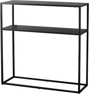 osoltus Cube Industrial Konsolentisch Beistelltisch Metall schwarz 80 x 25 x 80 cm