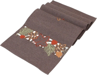 Tischläufer Herbstlaub braun Tischdecke Tischtuch Tischband Esstisch Tisch Deko