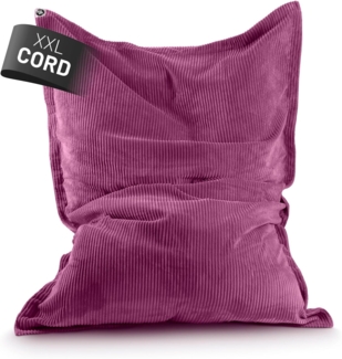 Lumaland Sitzsack Classic XXL Cord | Riesen Sitzsack XXL mit Softer Rippenstruktur – ideal zu Cord Sofa & Sessel Indoor Bean Bag für Wohnzimmer, Schlafzimmer & Co. - 380 L, 140x180 cm