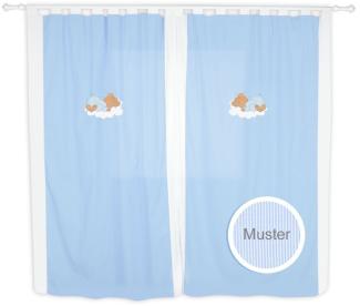 Mixbaby Kinderzimmer Gardinen/Vorhänge von Sleeping Bear, 140x230 cm, Farbe:Blau