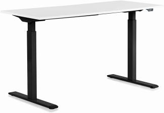 Kare Design 'Office' Schreibtisch mit elektrischen Doppelmotor, Stufenlos höhenverstellbar, Schwarz-Weiß, 60 x 140 x 70-120 cm
