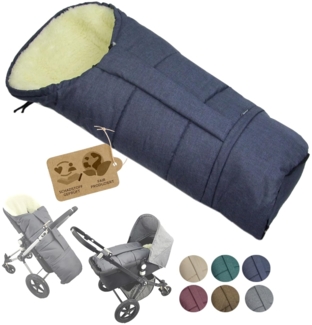 BambiniWelt by Rafael K. Fußsack Winterfußsack Fußsack für Kinderwagen Buggy mumienform Wolle MELIERT, universal für Kinderwagen, Buggy, Jogger, Schlitten