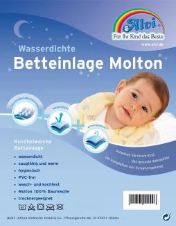 Alvi 93734 Betteinlage Baby-Wohl-Molton Jersey 70x100 cm