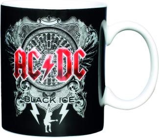 AC DC Kaffeetasse Black Ice, Porzellan, schwarz, 8 cm