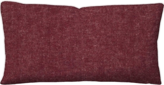 biberna Melange-Flanell Kissenbezug 0840500 MELANGE UNI, burgunder, 1x 40x80 cm