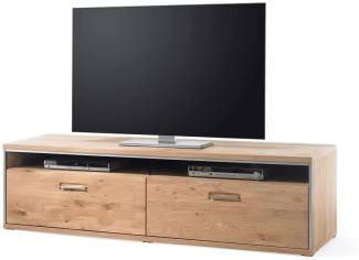 Lowboard Esma 8 Eiche bianco teilmassiv 184x51x52 TV-Möbel TV-Schrank