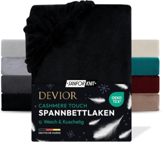 Devior Spannbettlaken Spannbetttuch Cashmere Touch Bettlaken Flausch Warm, Nicki, Gummizug: Rundumgummizug, Matratzen Bezug bis 22cm Matratzenhöhe Kuschelig Flauschig