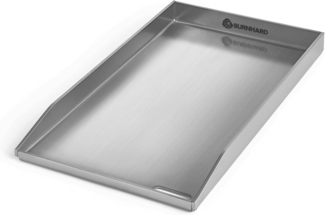 BURNHARD Grillrost Fred, Grillzubehör, Edelstahl Grillplatte 41,5 x 23,5 x 3,5 cm