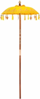 vidaXL Balinesischer Sonnenschirm Gelb (90-100) x 260 cm 42006467