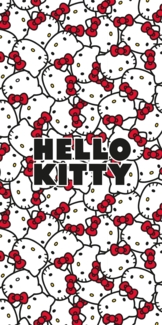 Hello Kitty Badehandtuch Strandtuch 70x140 cm aus Baumwolle – saugfähig & weich