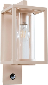 Lucande Außen-Wandleuchte Ferda, Metall, Creme IP44mit Bewegungsmelder, 1 x 15 W LED
