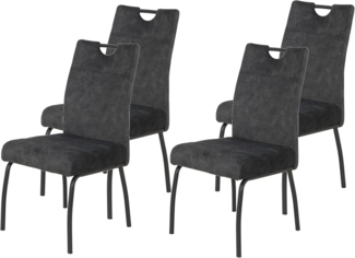 HELA 4-Fußstuhl EVELYN (Set, 4 St), Komfortsitz mit Federkorb