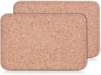 Zeller Present Topfuntersetzer Zeller 2er Set Kork Untersetzer Rechteckig