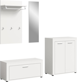 xonox. home Garderobe Jam X8BA9G03 Garderobenkombination Garderoben-Set in weiß, ca. 200 x 191 x 35 cm