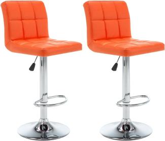 vidaXL Barhocker 2 Stk. Orange Kunstleder [323640]