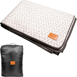 Skandika Zeltteppiche 310 × 450 cm, Outdoor Teppich mit Softtouch-Fleece, Campingteppich, Zeltunterlage, wetterfest, wasserdicht, Aufbewahrungstasche, Decke