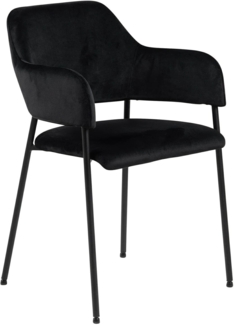 2x Lisa Esszimmerstuhl Armlehne schwarz Stuhl Set Esszimmer Stühle Küchenstuhl