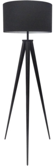 riess-ambiente Stehlampe TRIPOD 142cm schwarz, ohne Leuchtmittel, Stehleuchte · Retro · Stoff-Schirm · Wohnzimmer