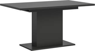 Ausziehbarer Esstisch (B/H/T): 150-190x76x80 in grau Nachbildung mit Säulen-Fußgestell