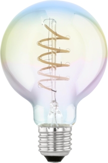 Eglo 110206 LED Filament Leuchtmittel E27 1X4W Decorative Spirale irisierend L:12cm Ø:8cm 2000K 200lm dimmbar