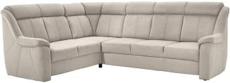 Cavadore Ecksofa Beata / Polstercouch in L-Form / inkl. Relaxfunktion / 261 x 98 x 211 / Mikrofaser Hellbeige