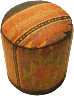 Sonderform,XS / 80 cm Ø Rund & kleiner,Mehrfarbig,Patchwork,Schurwolle,Afghanistan