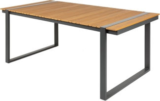 riess-ambiente Gartentisch TAMPA LOUNGE 180cm natur / grau (Einzelartikel, 1-St), wetterfest · Aluminium · Outdoor-Esstisch · Terrasse · Modern Design