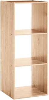 Dekoregal Bücherregal Deko 3 Ebenen braun Höhe 100 cm