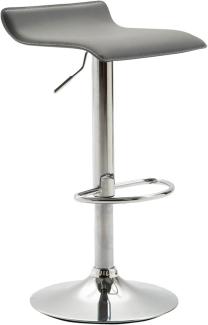 CLP Barhocker Dyn V2 Kunstleder höhenverstellbar und drehbar,grau chrom