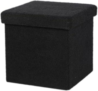 Urban Living Sitzhocker faltbar Sitzwürfel "TEDDY" Sitz-Box 53517 schwarz