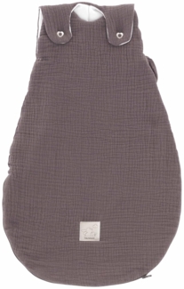 Außenschlafsack LIEBMICH Baumwollmusselin schokopflaume, Größe 62/68