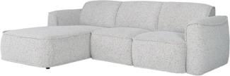Vente-unique - Ecksofa - Ecke links - melierter Stoff - Grau - DIOMARO