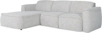 Vente-unique - Ecksofa - Ecke links - melierter Stoff - Grau - DIOMARO