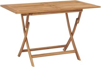 vidaXL Gartentisch Klappbar 120x70x75 cm Massivholz Teak 44682